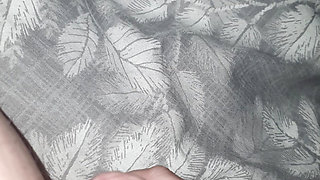 Step mom hand slip under blanket touching step son dick