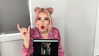 Cute bae in glasses commeting small dick