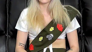 Innocent Scout Earns Her Anal Creampie Badge