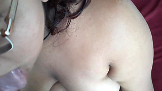 Homemade Blowjob From My Friend BBW, Greedy Spits My Cock and Licks My Balls
