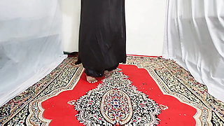 Arabic sexy hot girl wearing black hijab in house doing sensual dance, Desi Indian slut Amrozia shaking tits and ass on Arabic music