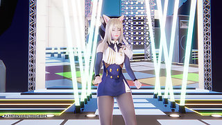 [mmd] T-ara - so Crazy Ahri Sexy Striptease League of Legends Uncensored Hentai