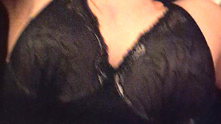 Fucked hard in lingerie covered with huge cum blast