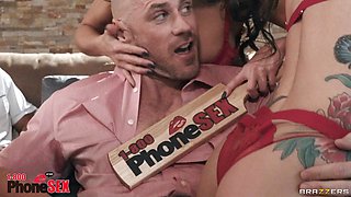 1 800 Phone Sex: Line 8 With Johnny Sins, Monique Alexander, Madison Ivy, Nicolette Shea - Brazzers