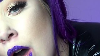 Latex slut solo anal masturbation