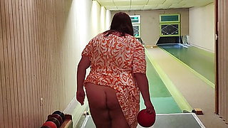 My naked ass bowling