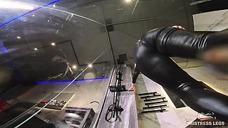 Mistress Pees Into Slave's Mouth in Different Outfits and Poses