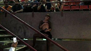 European Blonde Finger Fucked On Public Beach