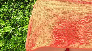 Orange Bikini Flashing - Sexy Public Vibes