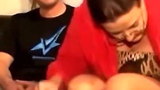 Big natural boobs mil loves young cock in pussy in mouth