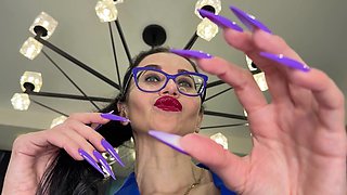 New Longer Shape and New Purple Color, Claws, Long Flexible Fingers Wide Palms and Handjobs with Spit