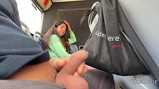 A Stranger Girl Jerked off and Sucked My Dick a Bus Full of People