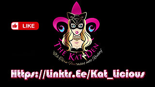 Kat-licious Dances Sensually in Black & Tan Teddy, Garter Belt & Thigh-high Hoes
