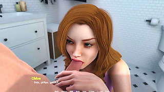 Away From Home - Chloe Gives Liam a Steamy Blowjob in the Washroom