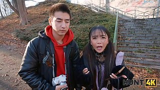 HUNT4K. Kawaii Japanese tourist with big boobs is sucking stranger s dick in the corner: Porn