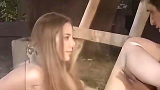 Aurora Snow: Young, Soft Round Ass, Fucked Outdoors by a Big Mature Cock