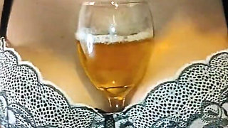 Stepdaughter with Makeup Enjoying a Cup of Piss Concentrated