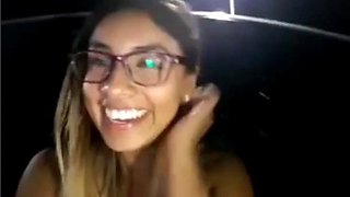 Latina squirt and anal in parking lot