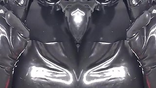 Cum eating for Lady Valeska's rubber clinic