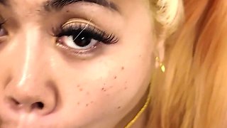 Blond Amateur Sucking for Cum on the Casting Couch