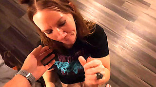 Fucking an emo milf after a concert. huge cumshot on her ass