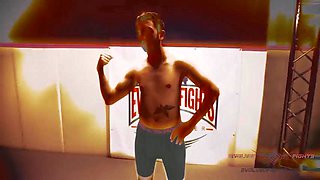 Gabriella Paltrova and Jay West fight dirty in a hot wrestling match