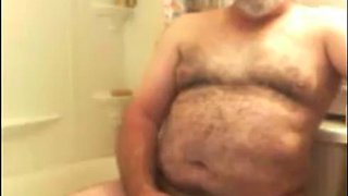 Grandpa jim stroke on webcam