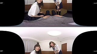 Ren Hinami and Yuna Ishikawa - Whisper in Your Ear Double Surround Sound: Drooling, Dripping, Licking Schoolgirl Harem - SodCreate