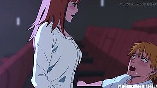 Public Cinema Sex Excites Makima Hentai Anime Fuck