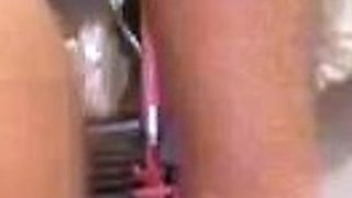 Close up teen foot worship