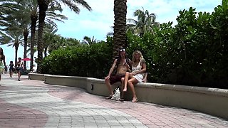 Busty amateur blonde banged in public outdoor