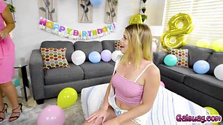 Leah got smacked on her 18th b-day (Leah Lee)