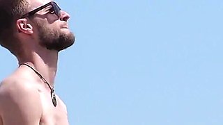 Horny 70yo Granny Eva Delage Picks up Two Toy Boy’s at the Beach