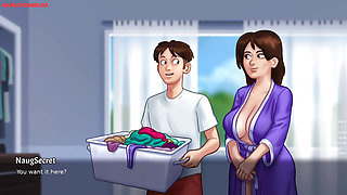 Naughty Dude Hits The Spot With His Hot Sexy Landlady MILF During Sensual Massage -  Summertime Saga 05
