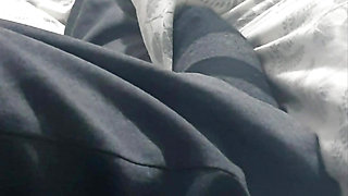 Step mom in bed handjob step son dick making him hard