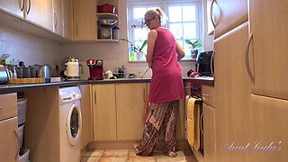 Your Step-Mom Maggie Gives You JOI in the Kitchen