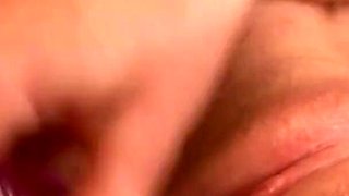 Blonde with big tits using her sex toys