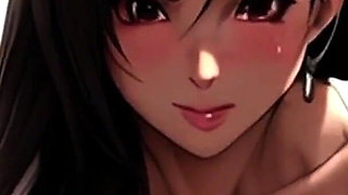 Big Titty Tifa Serves up Big Natural Glasses of Milk