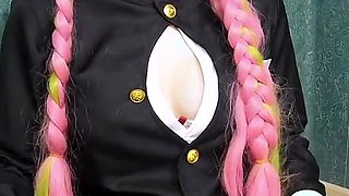 Mitsuri Kanroji Crosses Legs and Teases You with Her Big Ass