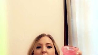 Extreme close up on her pussy taking toys