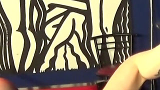 Slutty blonde mom fucking and pissing in the billiard room