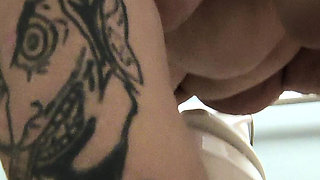 She's Enjoying Rubbing Her Pussy on the Toilet