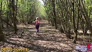 Devil-Sophie: Fucked while jogging in the woods at noon