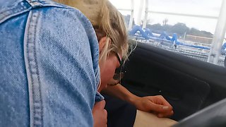 Sucking a Random Guys Big Dick in His Car in the Car Parks
