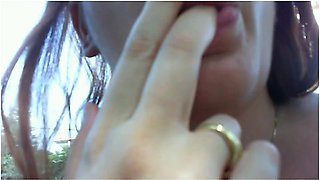 Wet Girl In The Backyard Touches Herself And Makes Your Cock Hard