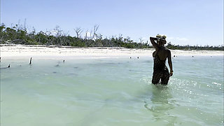 Monika Fox Swims Naked In Ocean, Have A Quick Blowjob To Captain Of Yacht Right In Cabin & He Cum In Her Mouth