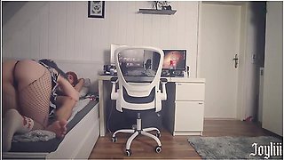 German Maid Plays With His Cock While Her Working Time - Joyliii