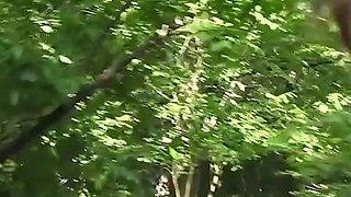 Dirty Girl Littering and Urinating in a Park