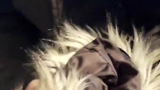 Milfycalla- a Lot of Cum on Brown Fur Hooded Puffer Jacket