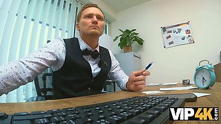 Vip4k. she'll get the loan after joining this gloryhole